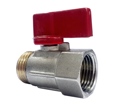 Ball valve mini kuningan - tuas kecil seperempat putaran
