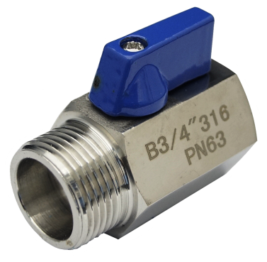 Ball valve mini SS316 - bodi ringkas