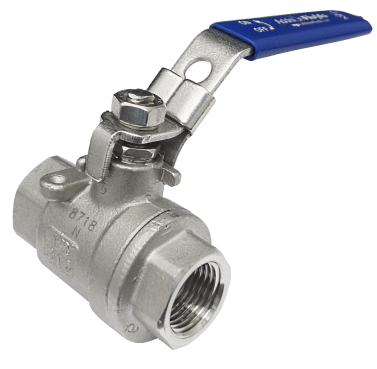 2-piece ball valve - hex flats on both body halves