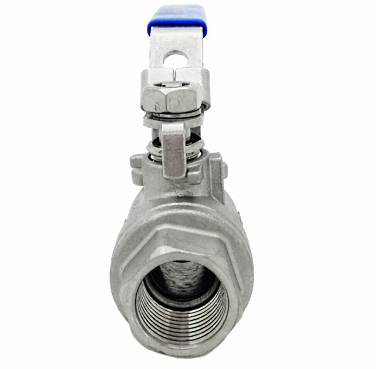 2-piece ball valve from above - the stem assembly