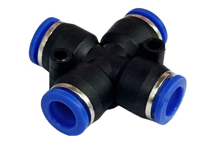 Fitting push-in union cross empat port
