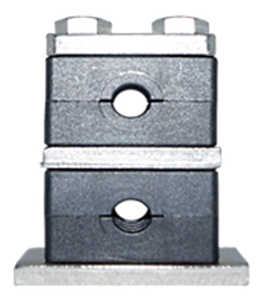 Black polyamide Tubeclo tube clamps
