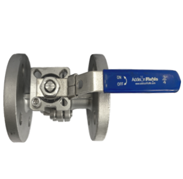 Ball valve ujung flensa PN10/16 SS316 - tampak samping