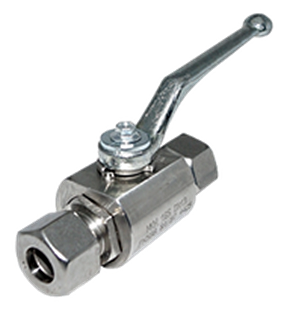 High pressure ball valve with lever