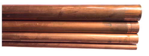 Straight-length copper pipes