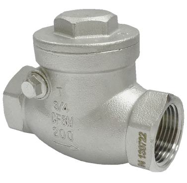 Swing check valve SS316 berulir - ulir dalam BSPT atau NPT