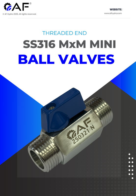 SS316 M×M Mini Ball Valves